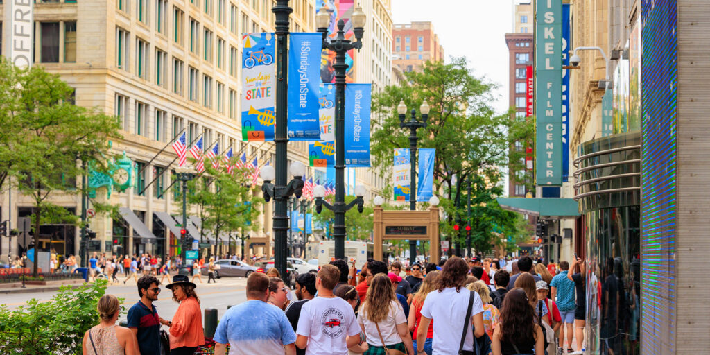 Midsummer activity in the Loop continues to be led by tourism and major events